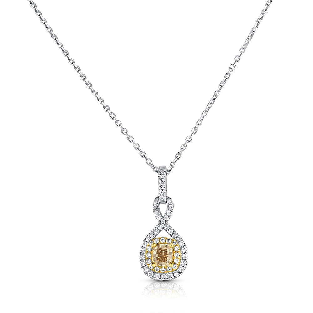 View Brown Diamond Pendant With Chain