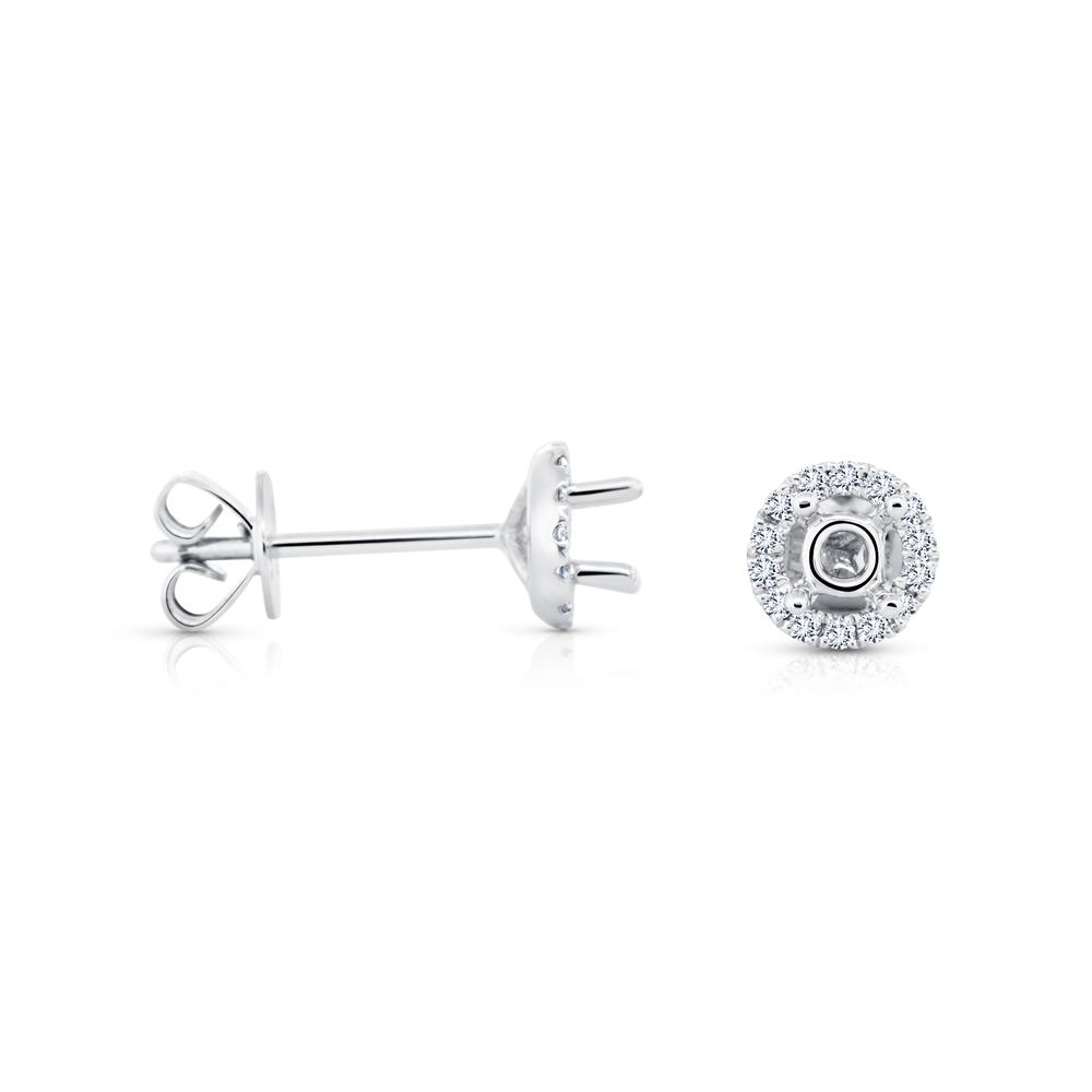 View Diamond Semi Mount Earrings For 0.15ct