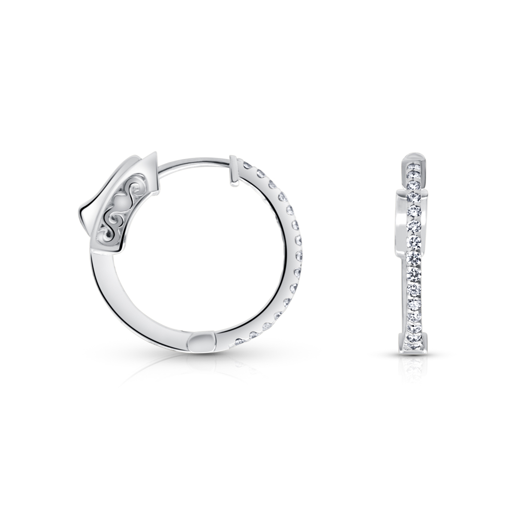 View Diamond Hoop Earrings