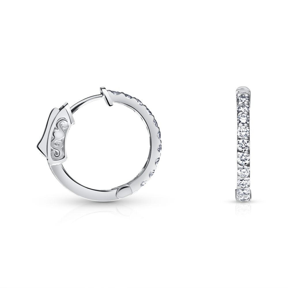 View Diamond Hoop Earrings