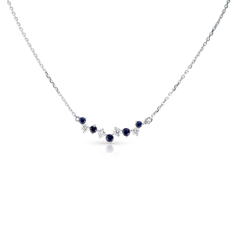 View Sapphire And Diamond Alternating Necklace