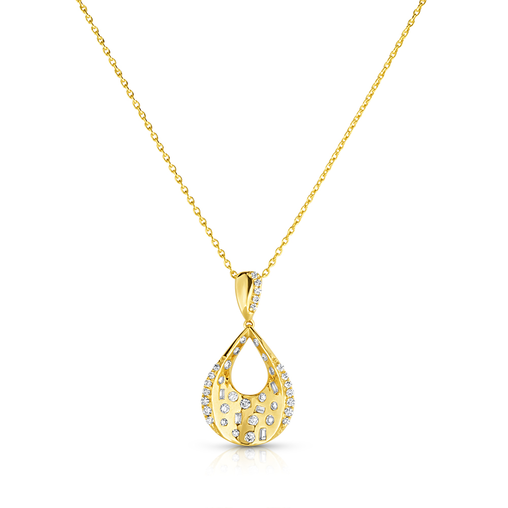 View Fancy Pear Shaped Diamond Pendant With Chain