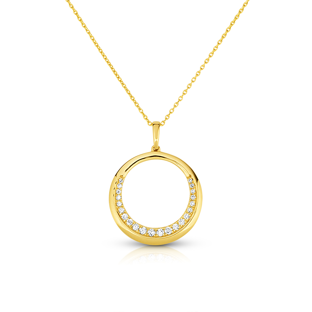 View Diamond Circle Pendant With Chain