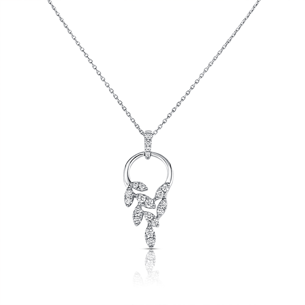 View Fancy Diamond Drop Pendant With Chain