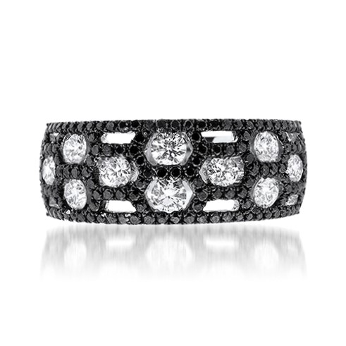 View Black and White Diamond Ring