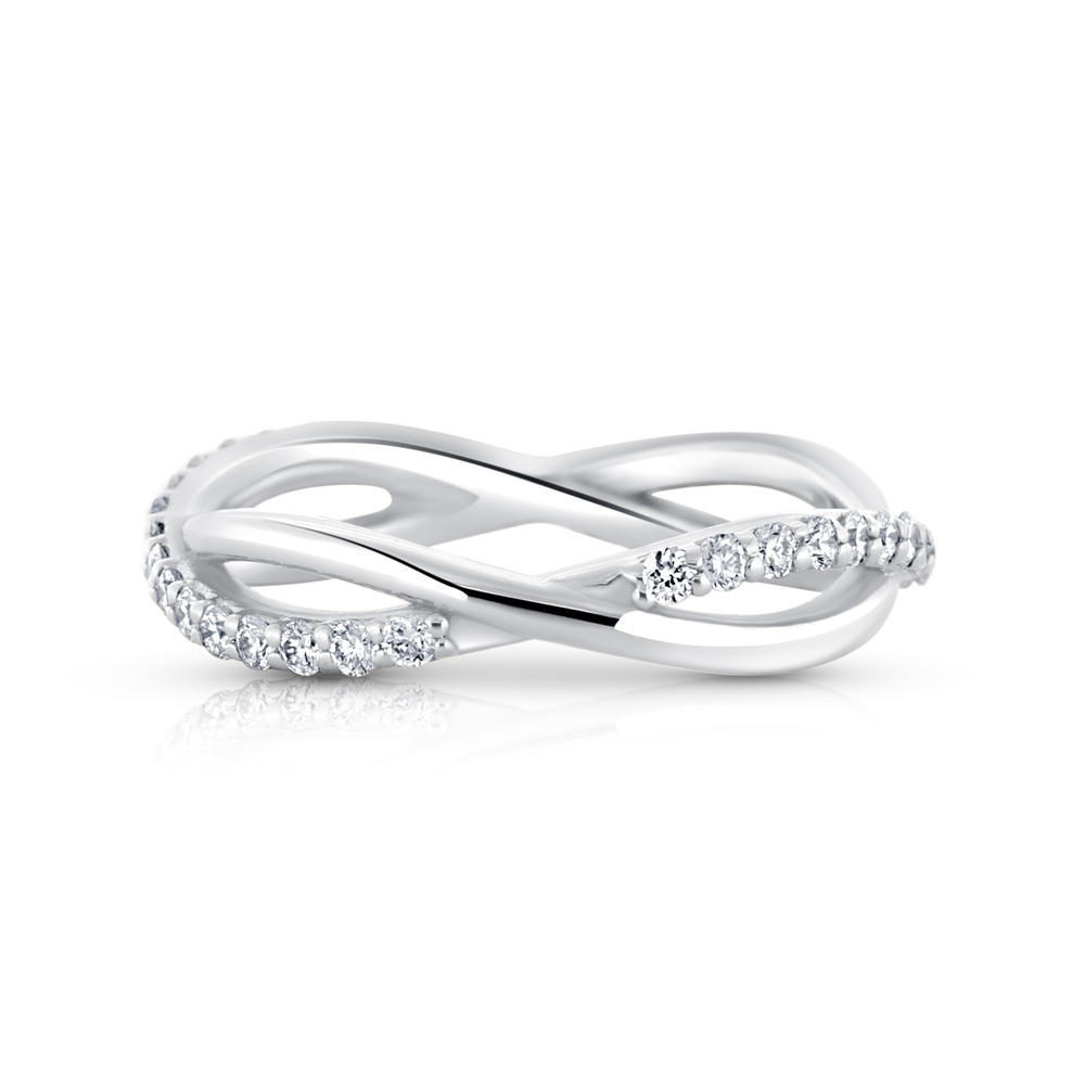 View Diamond Twist Eternity Band