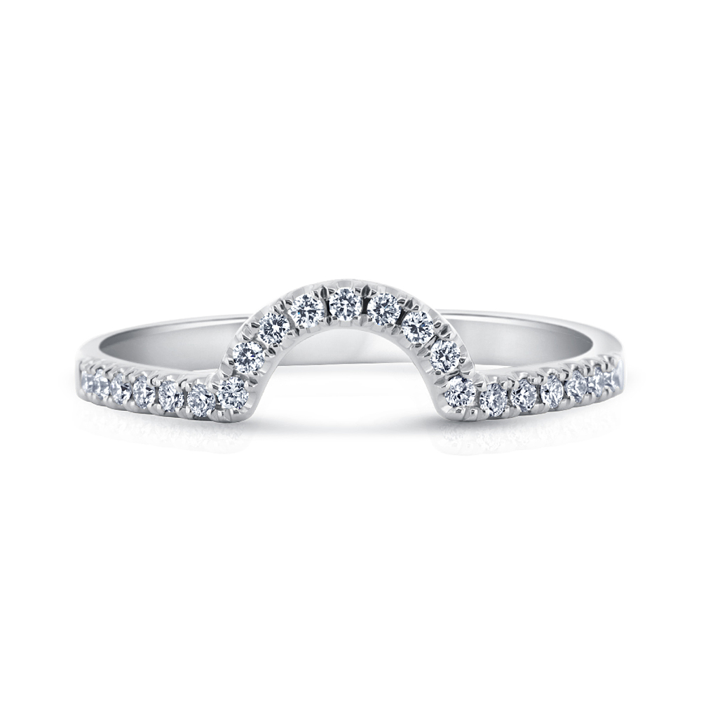 View Matching Curved Diamond Band