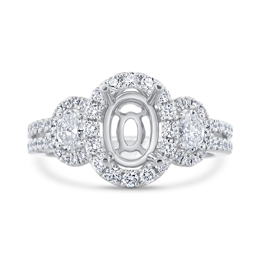 View RD Diamond And Oval Diamond Fancy Engagement Ring